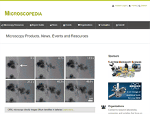 Tablet Screenshot of microscopedia.com